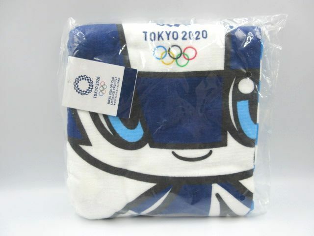 ◇ 東京2020 オリンピック 公式ライセンス商品 バスタオル ミライトワ マスコットキャラクター ブルー 未開封品 送料一律350円