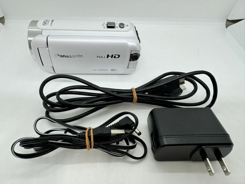 Panasonic 90xiA ZOOM ビデオカメラ HC-W585M デジタルビデオカメラ ホワイト ハンディカム 通電確認済