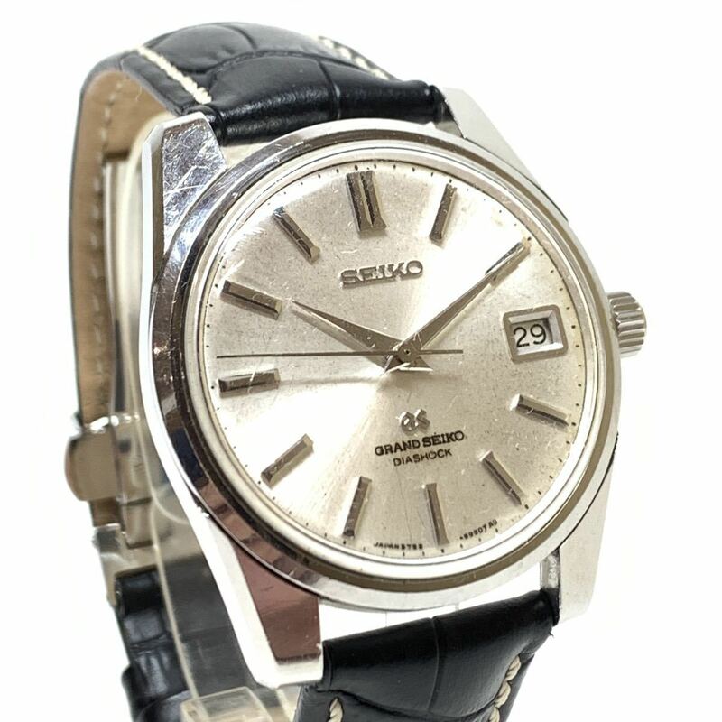 ■GRAND SEIKO グランドセイコー 5722-9991 手巻き デイト 腕時計 メダリオン ダイアショック 2nd セカンド シルバー ヴィンテージ GS