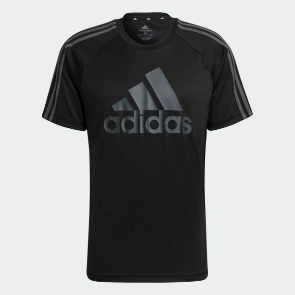 新品・アディダス・ AEROREADY セレーノ ロゴ　半袖Tシャツ 　XO（2XL)　　黒