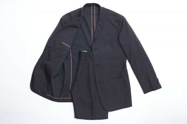 中古★THE SUIT COMPANY SENZA CRAVATTA センツァ クラバッタ 3つ釦シングルスーツ★Lサイズ【111589 2001S-S043】ブラック黒【本物保証】