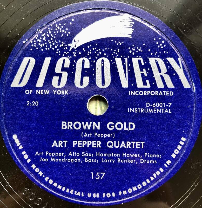 Art Pepper Discovery Set / 78rpm (SP) 4枚