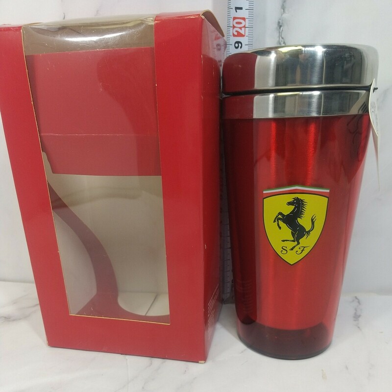 365同梱NG Ferrari フェラーリ公認 シールド トラベルマグ マグカップ タンブラーボトル マルボロ キャンペーン 当選品 非売品 未使用 現状