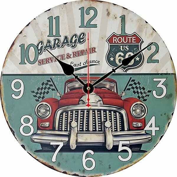 壁掛け時計 レトロ アメリカン アンティーク 時計 おしゃれ 壁掛け 車 インテリア 装飾 リビング カフェ 14インチ ZCL787