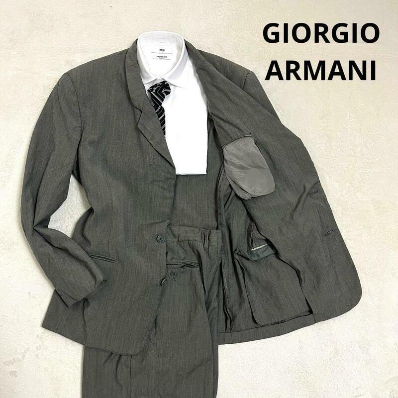 496 GIORGIO ARMANI ジョルジオ アルマーニ セットアップスーツ グレー 52