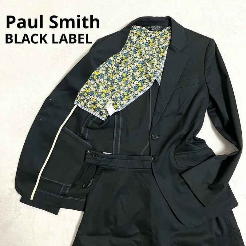 530 Paul Smith BLACK LABEL ポールスミス ブラックレーベル スカートスーツ ブラック 40 花柄 レディース