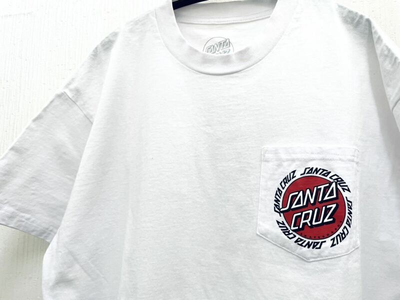 SANTA CRUZ SKATEBOARDS LOGIO POCKET T Shirts Size XL サンタ クルーズ スケートボード ロ ポケットTシャツ サイズ XL used