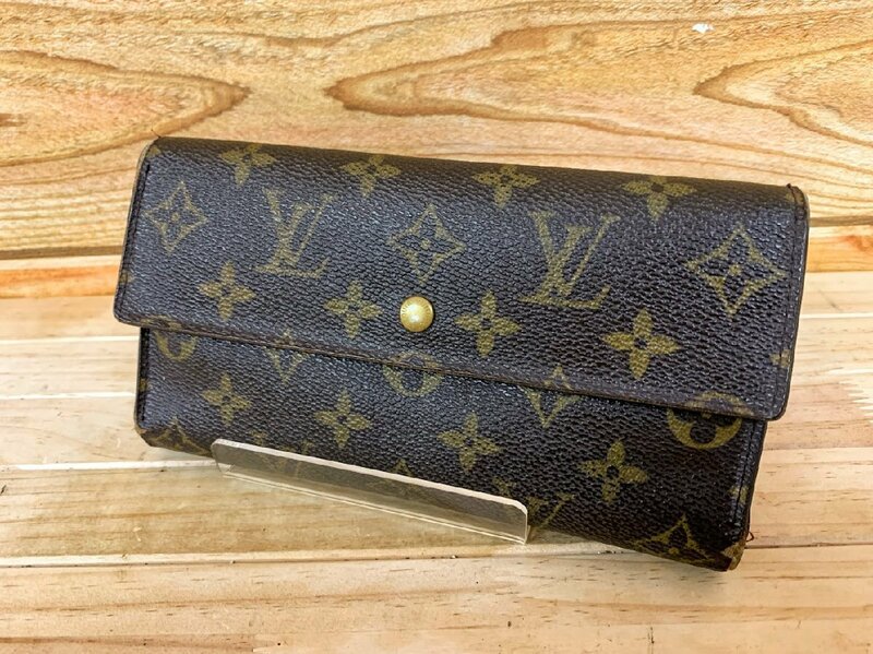 ■LOUIS VUITTON ルイヴィトン M61215 モノグラム ポルトトレゾール インターナショナル 三つ折り 長財布 ウォレット ブラウン系