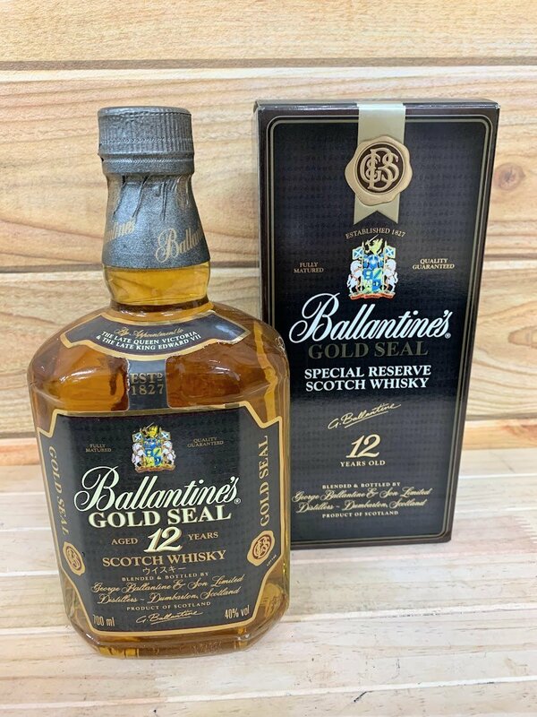 ■未開栓 Ballantine's GOLD SEAL 12年 700ml 40% バランタイン ゴールドシール スコッチ ウイスキー 箱付き 古酒