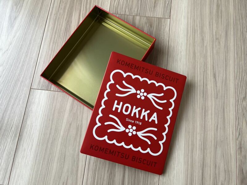 北陸製菓 HOKKA 米蜜ビスケット　空き缶