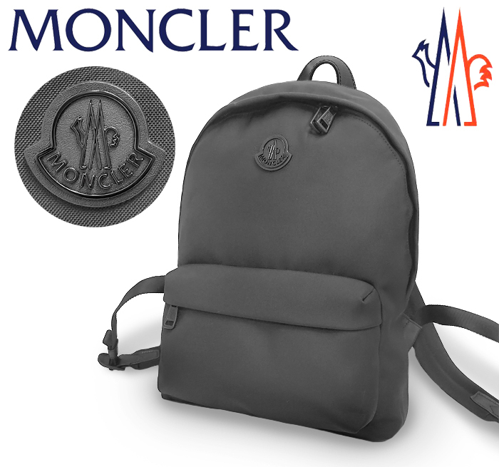【未使用品 超美品】 モンクレール MONCLER リュック バックパック バッグ 鞄 ナイロンキャンバス ブラック 大容量 大きい 軽い 使いやすい