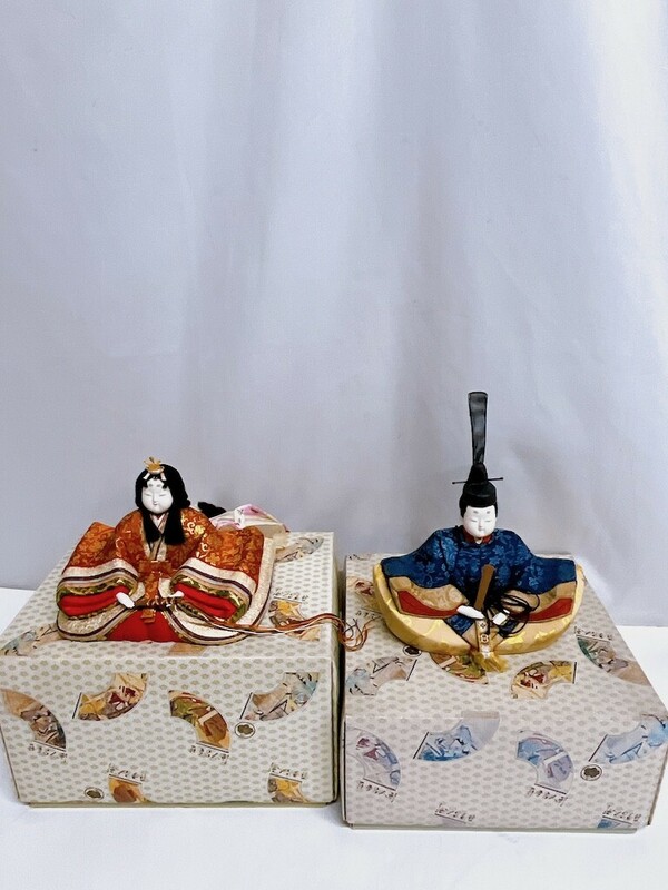 雛人形 親王飾り 真多呂人形　内裏雛 平飾り 三月飾り 日本人形 桃の節句 角D0502-20