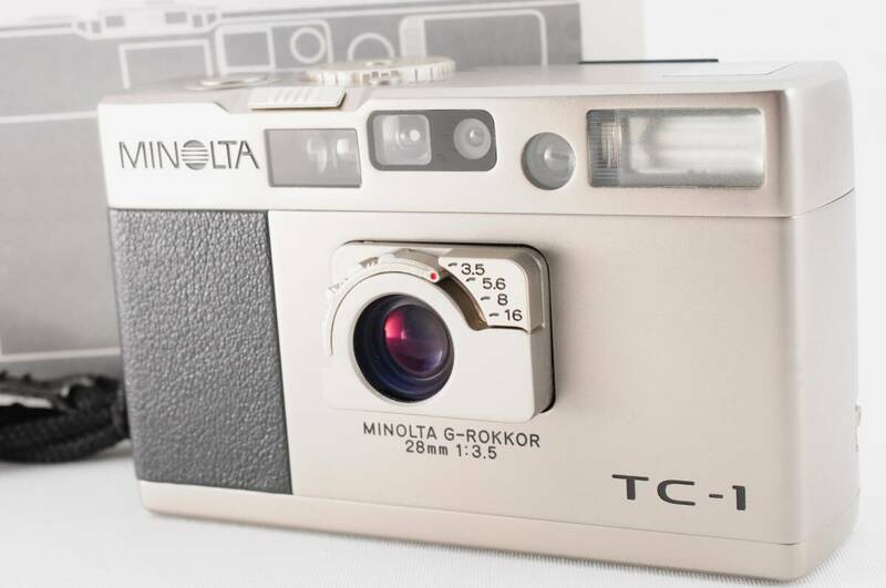 MINOLTA ミノルタ TC-1 G-ROKKOR 28mm F3.5 コンパクトフィルムカメラ 動作確認済み #721