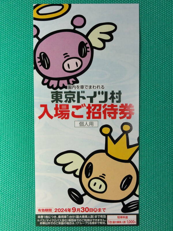 【送料無料】【即日・匿名発送】東京ドイツ村 入場ご招待券 1枚 有効期間2024年9月30日まで 夏休み使用可能 優待券 割引券 クーポン