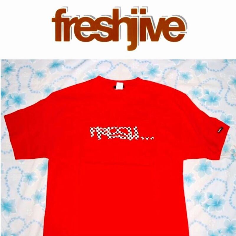 ■新品■freshjive/フレッシュジャイブ■ MADE IN USA 半袖Tシャツ、レッド 〓USA.Mサイズ