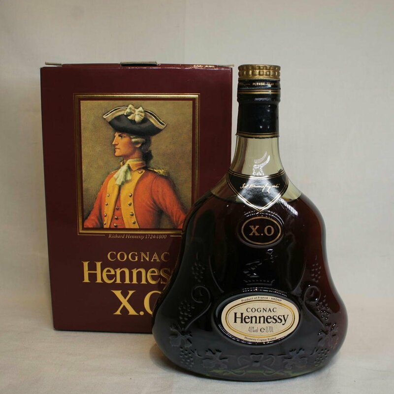 Hennessy/未開栓、金キャップ、グリーンボトル、ブランデー、コニャック、箱付き、700ml、40％/COGNAC X.O/92