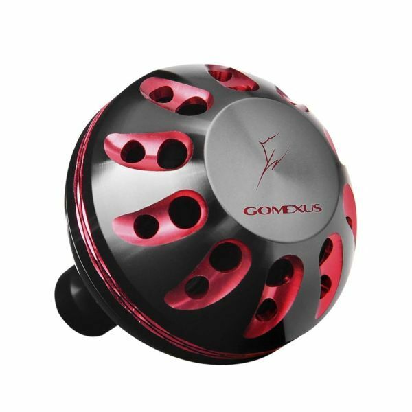 GOMEXUS ゴメクサス パワーハンドルノブ ZA41BKBKRD ブラックレッド シマノ Shimano Type A・ダイワ Daiwa Type S 用 41mm ラウンドノブ