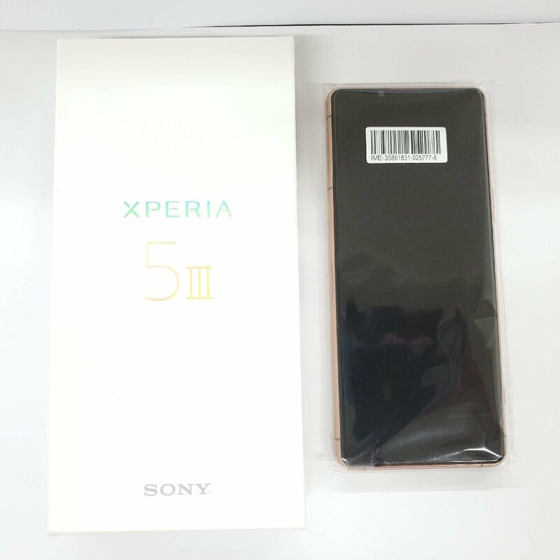 【未使用品】国内版 SIMフリー スマートフォン SONY XPERIA 5Ⅲ SOG05 8GB/128GB ピンク