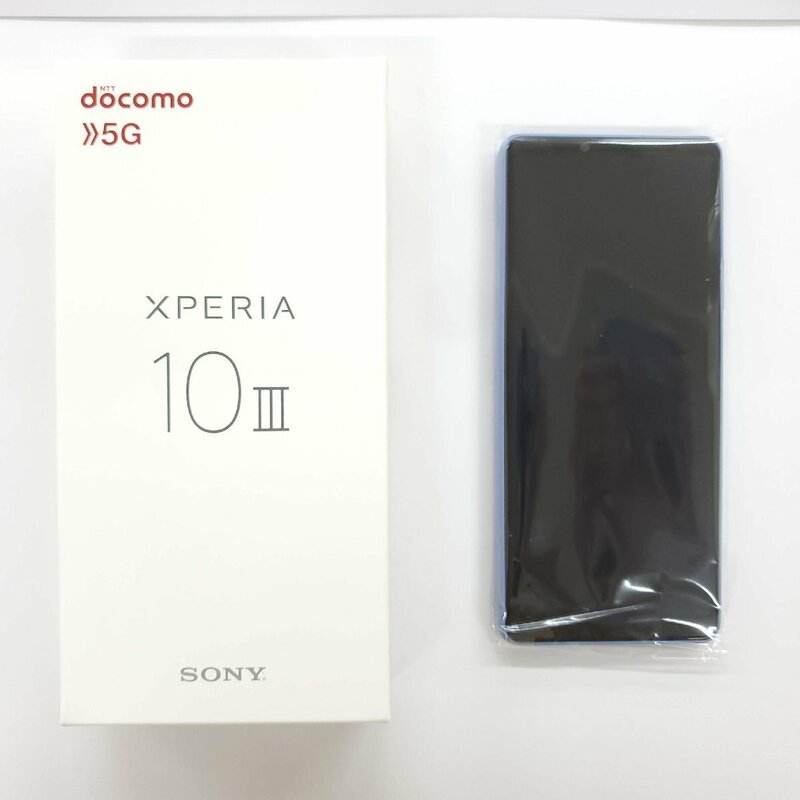 【未使用品】国内版 SIMフリー スマートフォン SONY XPERIA 10 Ⅲ SO-52B 6GB/128GB ブルー