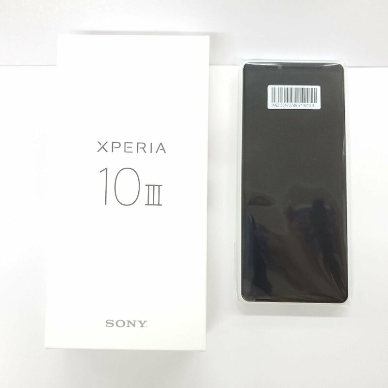 【未使用品】国内版 SIMフリー スマートフォン SONY XPERIA 10 Ⅲ SOG04 6GB/128GB ホワイト
