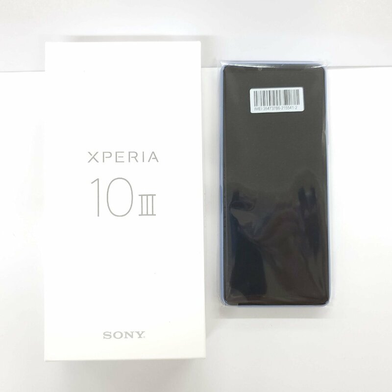 【未使用品】国内版 SIMフリー スマートフォン SONY XPERIA 10 Ⅲ SOG04 6GB/128GB ブルー