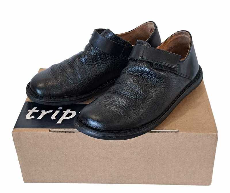 trippen トリッペン BEUTEL ALB ベルクロ ストラップ レザーシューズ 38（24.5cm）BLACK　黒　革靴　外箱あり