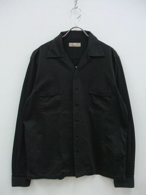 COLINA コリーナ 174SH05 オープンカラー 開襟 長袖シャツ ブラック サイズL 中古 1-1108M F85844