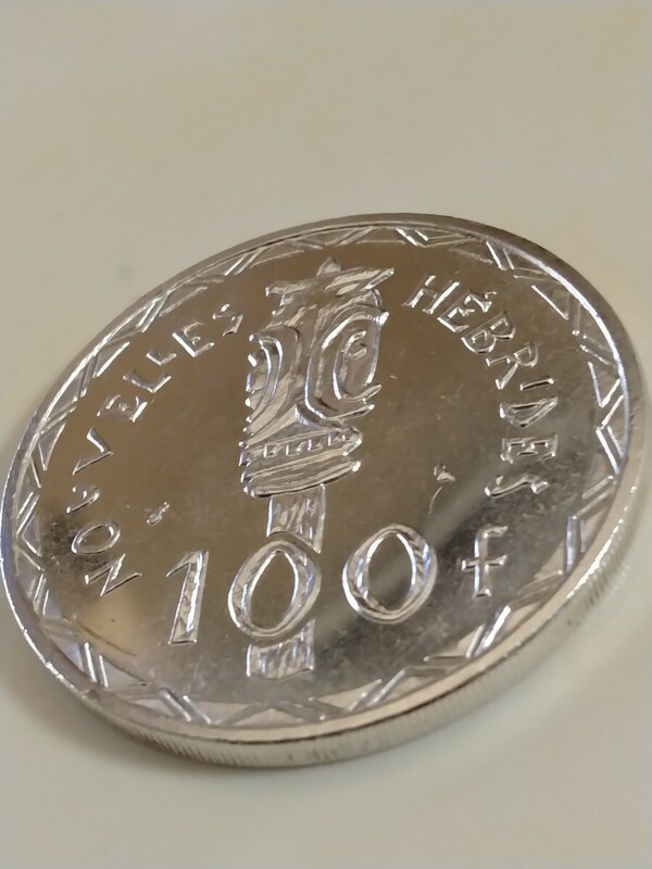 ニューヘヴリディーズ諸島 1966 100フラン銀貨