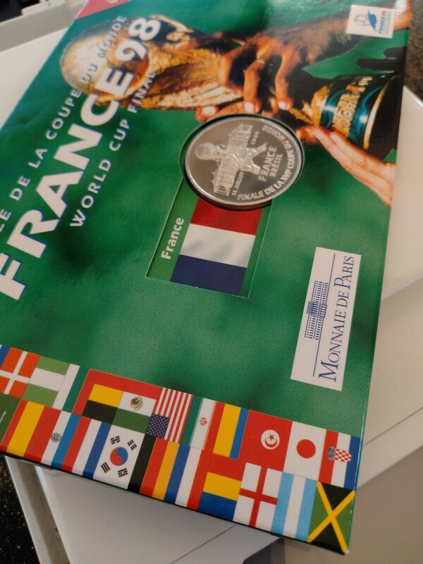 フランス 1998 5フラン銀貨プルーフ 1998 World Cup Soccer