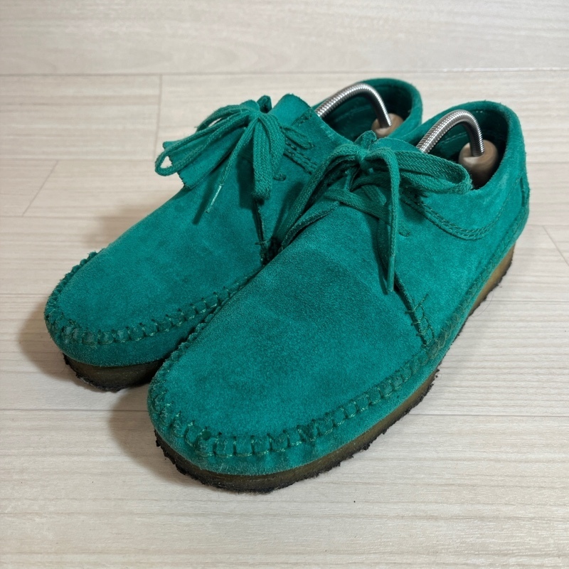 Clarks ORIGINALS/クラークス オリジナルス/Weaver/ウィーバー/希少カラー/グリーン/スウェード/クレープソール/26.5cm