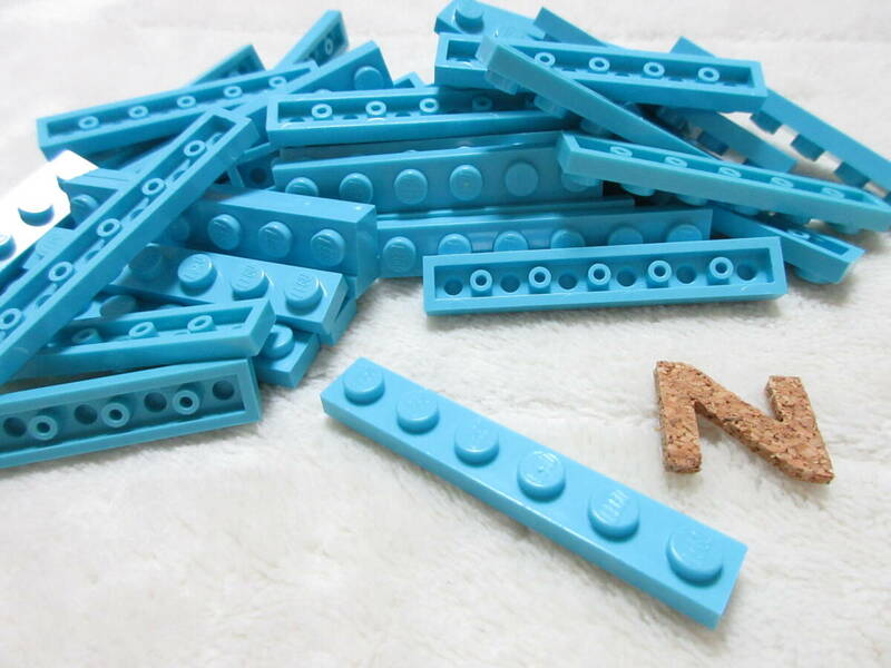 LEGO★N 正規品 42個 アズール 1×6 プレート パーツ 同梱可能 レゴ シティ タウン ホテル デパート クリエイター エキスパート 建材 建物