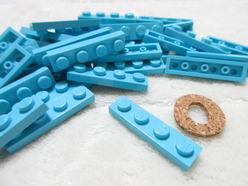 LEGO★O 正規品 40個 アズール 1×4 プレート パーツ 同梱可能 レゴ シティ タウン ホテル デパート クリエイター エキスパート 建材 建物
