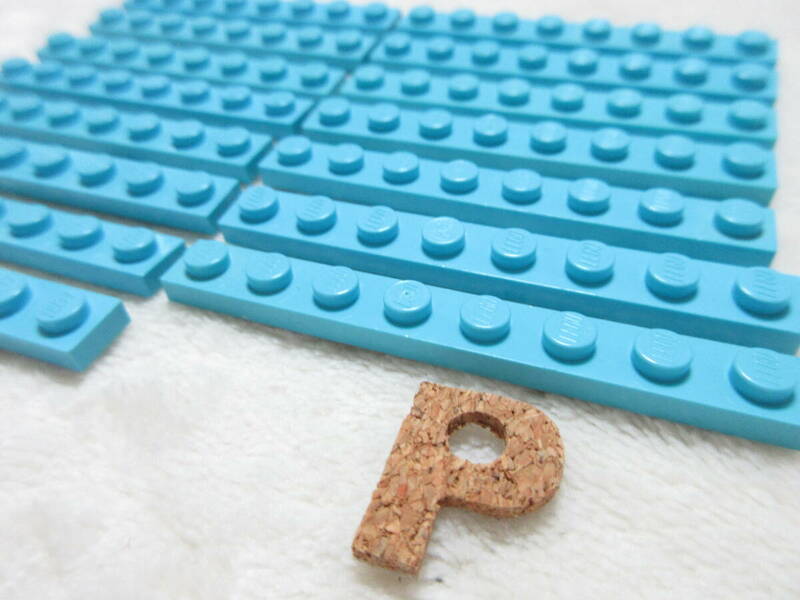 LEGO★P 正規品 15個 アズール 1×8 プレート パーツ 同梱可能 レゴ シティ タウン ホテル デパート クリエイター エキスパート 建材 建物