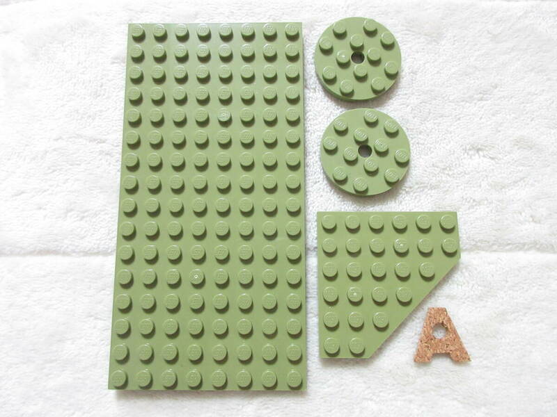 LEGO★A 正規品 オリーブ グリーン 8×16 基礎板 プレート 同梱可能 レゴ シティ タウン ベース 建材 家 建物 土台 ベース ジュラシック