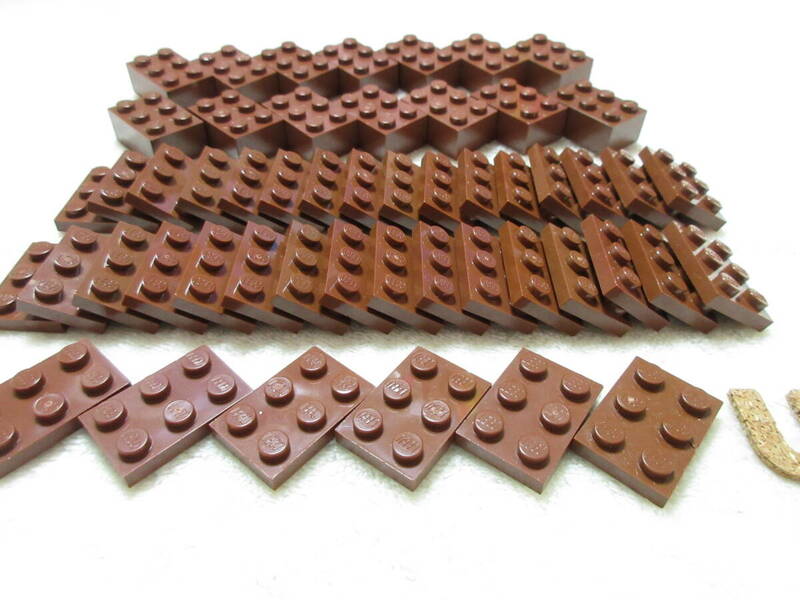 LEGO★U 正規品 52個 茶 2×3 ブロック プレート パーツ 同梱可能 レゴ シティ タウン クリエイター エキスパート ブラウン 海賊船 船 お城