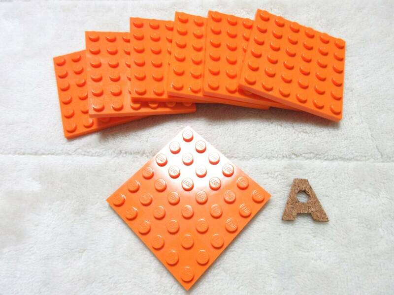LEGO★A 正規品 7個 オレンジ 6×6 プレート 同梱可能 レゴ シティ タウン クリエイター エキスパート スポンジボブ エクソフォース