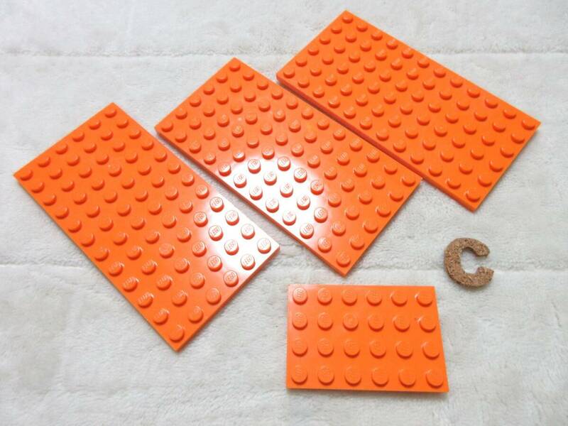 LEGO★C 正規品 オレンジ 6×12 4×6 プレート 同梱可能 レゴ シティ タウン クリエイター エキスパート スポンジボブ エクソフォース