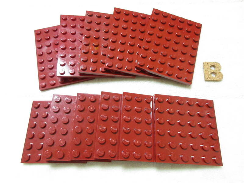 LEGO★B 正規品 11個 ダークレッド 6×8 6×6 プレート ワイン 濃赤 同梱可 レゴ シティ タウン クリエイター エキスパート スターウォーズ