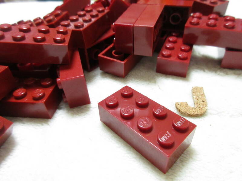 LEGO★J 正規品 40個 ダークレッド 2×4 ブロック ワイン 濃赤 同梱可能 レゴ シティ タウン クリエイター エキスパート スターウォーズ