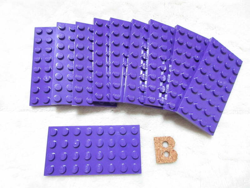LEGO★B 正規品 10個 パープル 紫 4×8 プレート 同梱可能 レゴ シティ クリエイター エキスパート 建材 建物 フレンズ 家 ディズニー