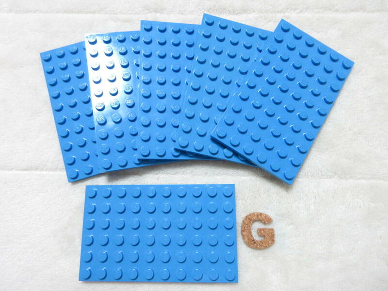 LEGO★G 正規品 6個 ダークアズール 6×10 プレート 同梱可能 レゴ シティ クリエイター エキスパート 建材 建物 家 トレイン バス 電車