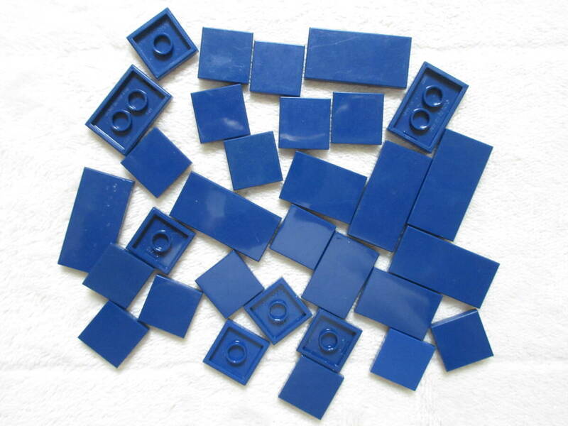 LEGO★5 正規品 30個 ダークブルー サイズ色々 タイル プレート 同梱可 レゴ クリエイター エキスパート 建材 建物 乗り物 ネックスナイツ