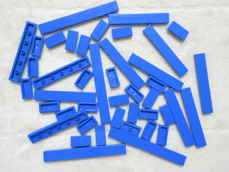 LEGO★3 正規品 40個 青 1×6 1×8 タイル プレート 同梱可能 レゴ クリエイター エキスパート 建材 建物 乗り物 パトカー 警察署
