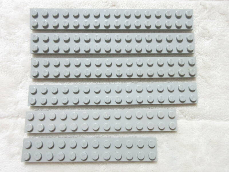 LEGO★6 正規品 年代物 旧灰 2×16 2×14 2×12 プレート 同梱可能 レゴ キャッスル お城シリーズ 南海の勇者 ウェスタン スターウォーズ