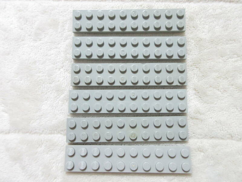 LEGO★7 正規品 年代物 旧灰 2×10 6個 プレート 同梱可能 レゴ キャッスル お城シリーズ 南海の勇者 ウェスタン スターウォーズ