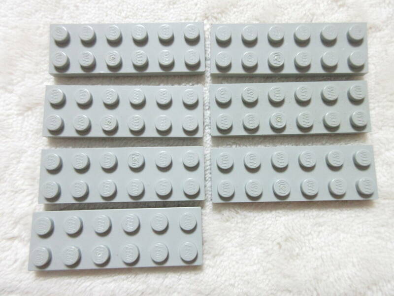LEGO★9 正規品 年代物 旧灰 2×6 7個 プレート 同梱可能 レゴ キャッスル お城シリーズ 南海の勇者 ウェスタン スターウォーズ