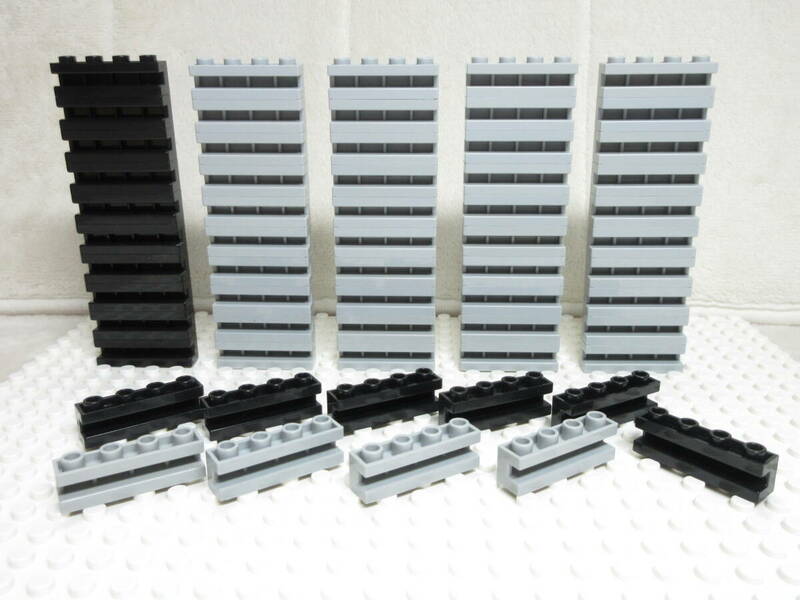 LEGO★正規品 60個 溝入り 1×4 特殊 ブロック パーツ 同梱可能 レゴ シティ タウン クリエイター エキスパート スライドレール 城門