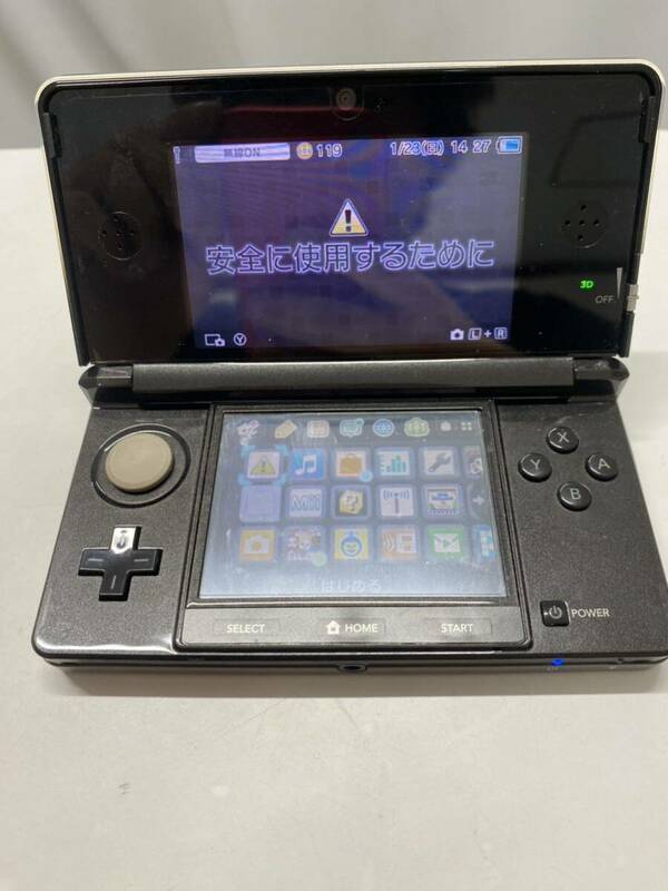 任天堂 Nintendo ニンテンドー 3DS ブラック　動作確認済み　保護者制限付き　WAP-002 