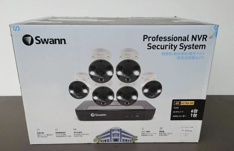 Swann 防犯カメラ 8CH カメラ6セット NVR2TB 熱感知 警告ライト SWNVK-886806fb-jp