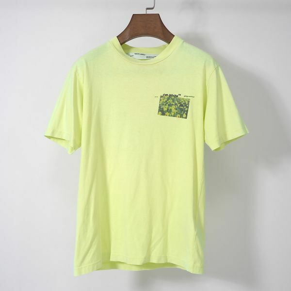 オフホワイト Off-Whit 4-YDF056 国内正規品 プリント Tシャツ カットソー ライトグリーン XS メンズ